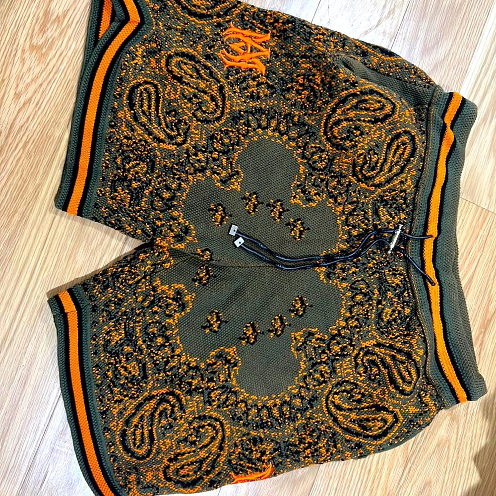 Amiri bandana jacquard cotton drawstring short